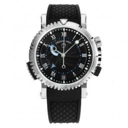 Breguet Marine Royal Black Dial Rubber Strap Men's Watch 5847bb925zv