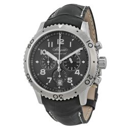 Breguet Transatlantique Type XXI Flyback Ruthenium Dial Brown Leather Automatic Men's Watch 3810ST929ZU