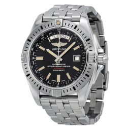 Breitling Galactic 44 Black Dial Day/Date Automatic Men's Watch A45320B9-BD42SS
