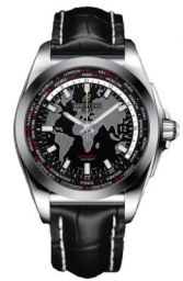 Breitling Galactic Unitime Black Crocodile Leather Men's Watch WB3510U4-BD94BKCT