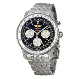 Breitling Navitimer 01 Black Dial Chronograph Stainless Steel Men's Watch AB012012-BB01SS