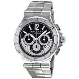 Bvlgari Diagono Black Chronograph Stainless Steel Men's Watch DG42BSSDCH