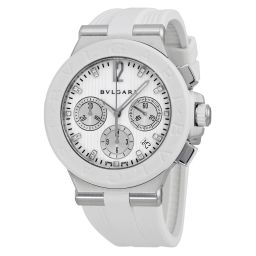 Bvlgari Diagono Chronograph White Rubber Men's Watch 101801