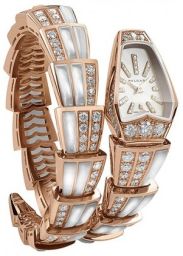 Bvlgari Serpenti Jewellery White Mother-of-Pearl Diamond Dial Quartz Ladies Watch 102124