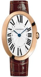 Cartier Baignoire Manual Wind Silver Dial 18 kt Rose Gold Ladies Watch W8000002