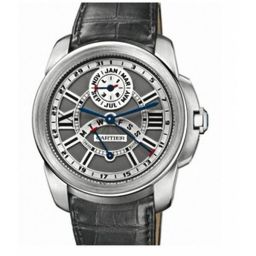 Cartier Calibre de Cartier Perpetual Calendar 18 kt White Gold Men's Watch W7100030