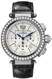 Cartier Pasha Diamond 18kt White Gold Men's Watch WJ121051
