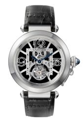 Cartier Pasha Flying Tourbillon Skeleton Dial 18 kt White Gold Men's Watch W3030021