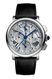 Cartier Rotonde de Cartier Perpetual Calendar Chronograph 18 kt White Gold Men's Watch W1556226