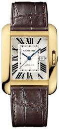 Cartier Tank Anglaise Silver Dial 18kt Yellow Gold Ladies Watch W5310030
