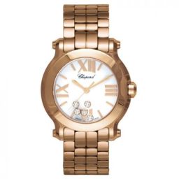 Chopard Happy Sport Diamonds 18kt Rose Gold Ladies Watch 274189-5011
