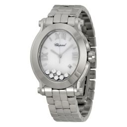 Chopard Happy Sport Floating Diamond White Dial Stainless Steel Ladies Watch 278546-3003