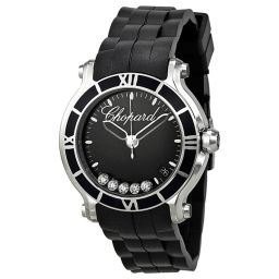 Chopard Happy Sport Floating Diamonds Black Dial Ladies Watch 278551-3002