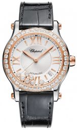 Chopard Happy Sport Silver Dial Diamond Automatic Ladies Watch 278559-6003