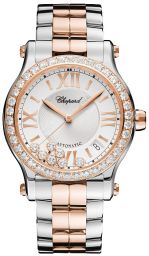 Chopard Happy Sport Silver Guilloche Dial Ladies Watch 278559-6004