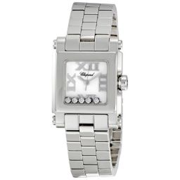 Chopard Happy Sport Square Steel Diamond Ladies Watch 278516-3002