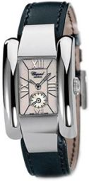 Chopard La Strada White Dial Black Leather Ladies Watch 418357
