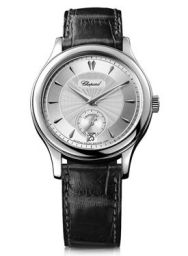 Chopard L.U.C Classic 1860 Silver Dial Black Leather Automatic Men's Watch 161860-1003