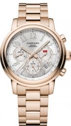 Chopard Mille Miglia Chronograph Silver Dial 18 Carat Rose Gold Automatic Men's Watch 151274-5001