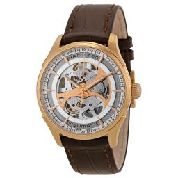 Hamilton Jazzmaster Viewmatic White Skeleton Dial Brown Leather Men's Watch H42545551