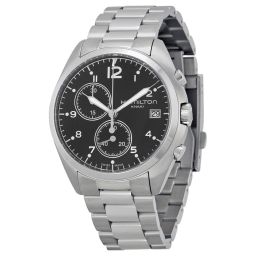 Hamilton Khaki Pilot Pioneer Chronograph Black Dial Men's Watch H76512133
