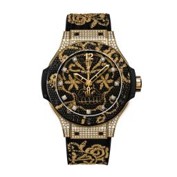 Hublot Big Bang Broderie 18k Yellow Gold Diamond Set Limited Edition Ladies Watch 343.VX.6580.NR.0804