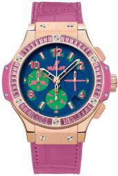 Hublot Big Bang Pop Art Yellow Gold Rose Pink Leather Men's Watch 341.VP.5199.LR.1933.POP14