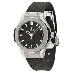 Hublot Classic Fusion Black Dial Black Rubber Ladies Watch 581.NX.1170.RX