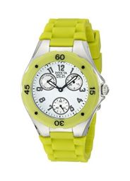 Invicta Angel Multi-Function White Dial Lime Green Silicone Ladies Watch 18793