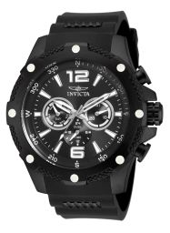 Invicta I-Force Multi-Function Black Dial Black Polyurethane Men's Watch 19662
