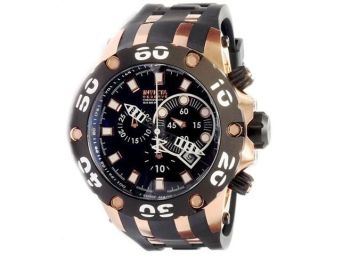 Invicta Reserve Diver Chronograph Black Dial Black Rubber Men's Watch 0918
