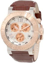 Invicta Reserve Ocean Reef Chronograph Silver Dial Brown Leather Men's Watch 1851