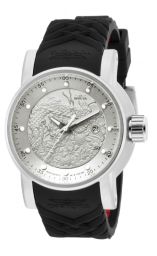 Invicta S1 Rally Automatic Silver Dial Black Silicone Men's Watch 15862