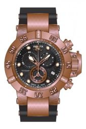 Invicta Subaqua Chronograph Black Dial Black Polyurethane Men's Watch 15803