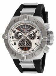 Invicta Subaqua Chronograph Silver Dial Black Polyurethane Men's Watch 16308