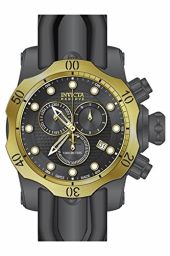 Invicta Venom Chronograph Black Dial Black Polyurethane Rubber Men's Watch 16154