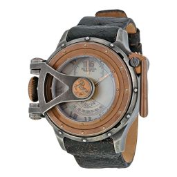 Invicta Vintage Mother of Pearl Dial Black Leather Men's Watch 18593