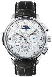 IWC Grande Complication Silver Dial Black Leather Automatic Men's Watch IW377401