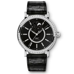 IWC Portofino Black Dial Diamond Automatic Watch 4590-04