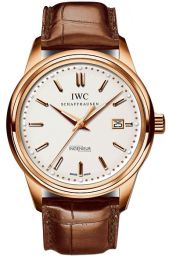 IWC Vintage Ingenieur Silver Dial 18kt Rose Gold Brown Leather Men's Watch IW323303