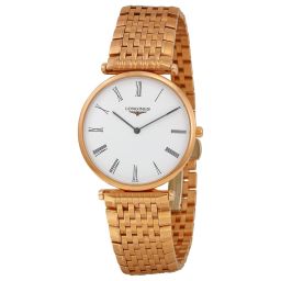 Longines La Grande Classique White Dial 18kt Rose Gold-plated Ladies Watch L47091918