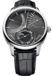 Maurice Lacroix Black Dial Black Leather Automatic Men's Watch MP6528-SS001-330