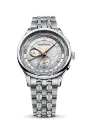 Maurice Lacroix Masterpiece Worldtimer Silver Dial Men's Autiomatic Stainless Steel Watch MP6008-SS002-110