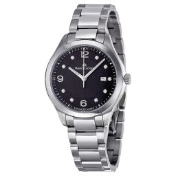Maurice Lacroix Miros Date Diamond Black Dial Stainless Steel Ladies Watch MI1014-SS002-350