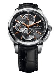 Maurice Lacroix Pontos Chronograph Black Dial Leather Men's Watch PT6188-SS001332