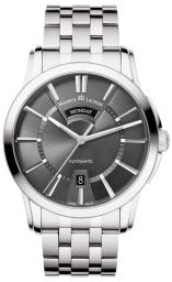 Maurice Lacroix Pontos Day & Date Grey Dial Men's Automatic Stainless Steel Watch PT6158-SS002-23E