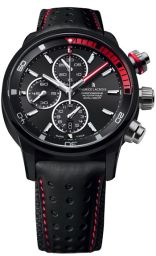 Maurice Lacroix Pontos S Extreme Black Dial Leather Men's Watch PT6028-ALB01-331