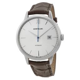 Montblanc Meisterstuck Heritage Automatic Silver Dial Brown Leather Men's Watch 111580