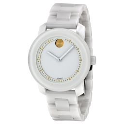 Movado Bold White Dial White Ceramic Unisex Watch 3600186