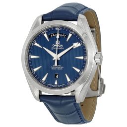 Omega Aqua Terra Blue Dial Blue Leather Men's Watch 231.13.42.22.03.001